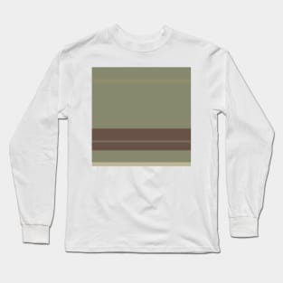 A particular transfusion of Quincy, Pastel Brown, Brown Grey, Putty and Artichoke stripes. Long Sleeve T-Shirt